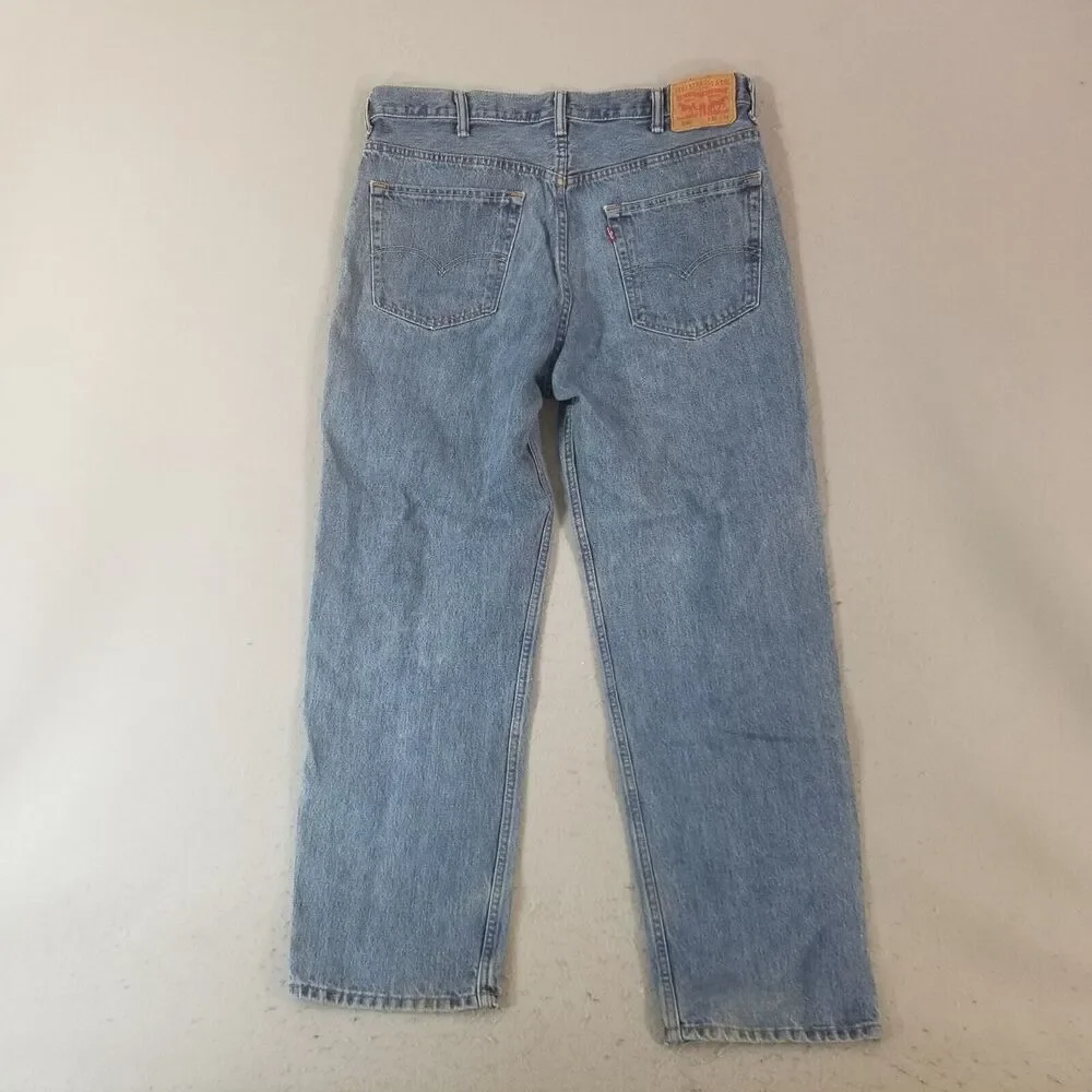 Levi's 550‎ jeans men's 38x32 relaxed fit tapered straight blue denim pants